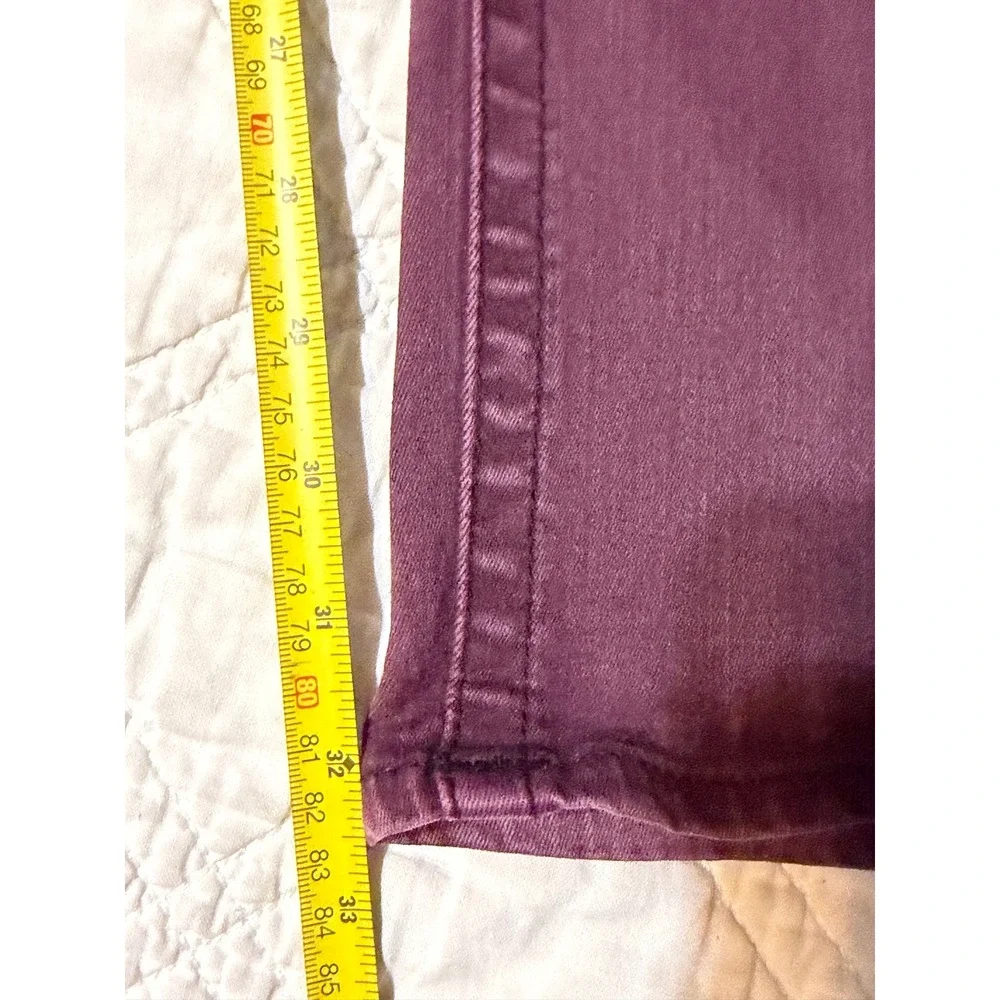 True Religion Geno Relaxed Slim Jeans Burgundy Wine Mens 32